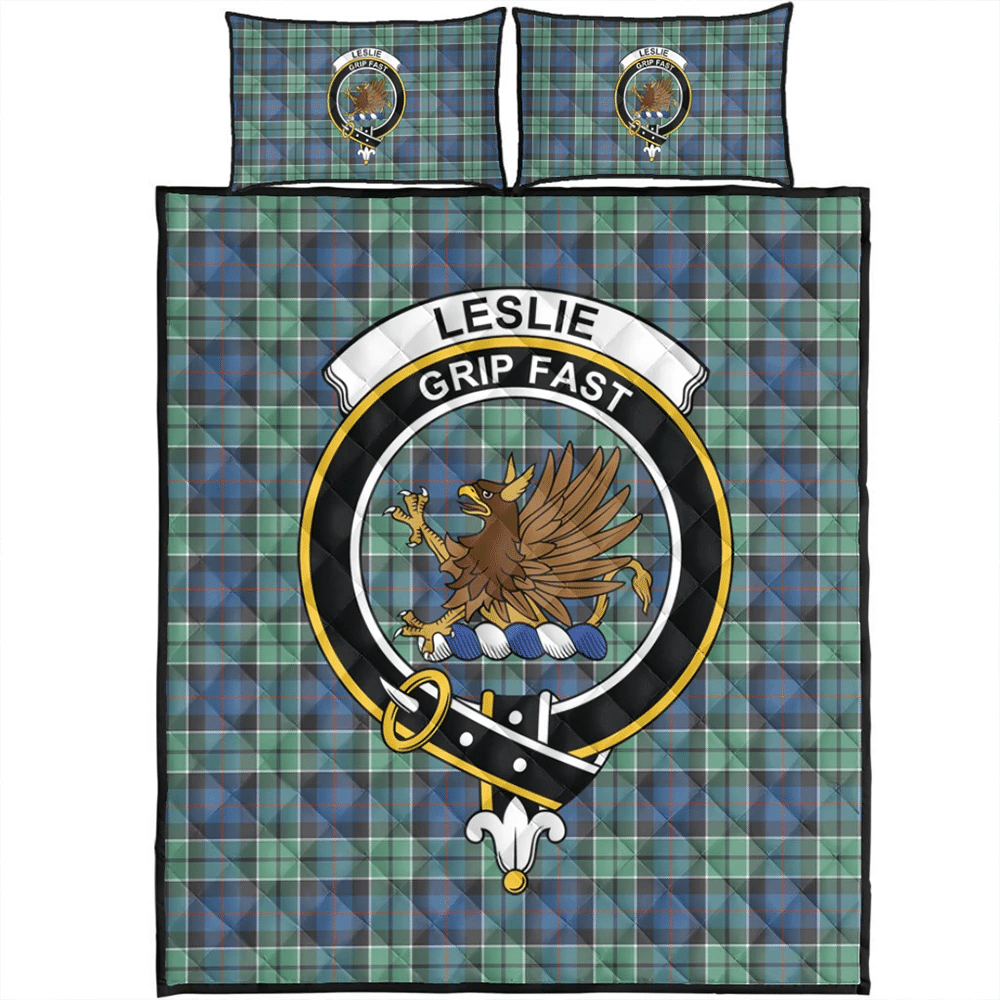 Leslie Hunting Tartan Classic Crest Quilt Bed Set