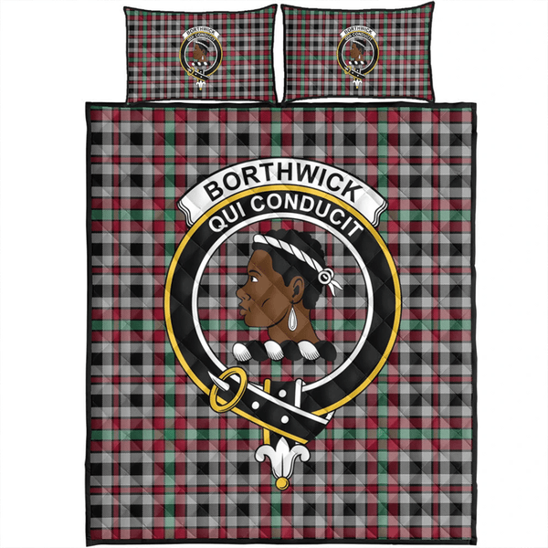 Borthwick Ancient Tartan Classic Crest Quilt Bed Set