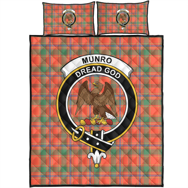 Munro Ancient Tartan Classic Crest Quilt Bed Set