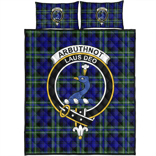 Arbuthnot Modern Tartan Classic Crest Quilt Bed Set