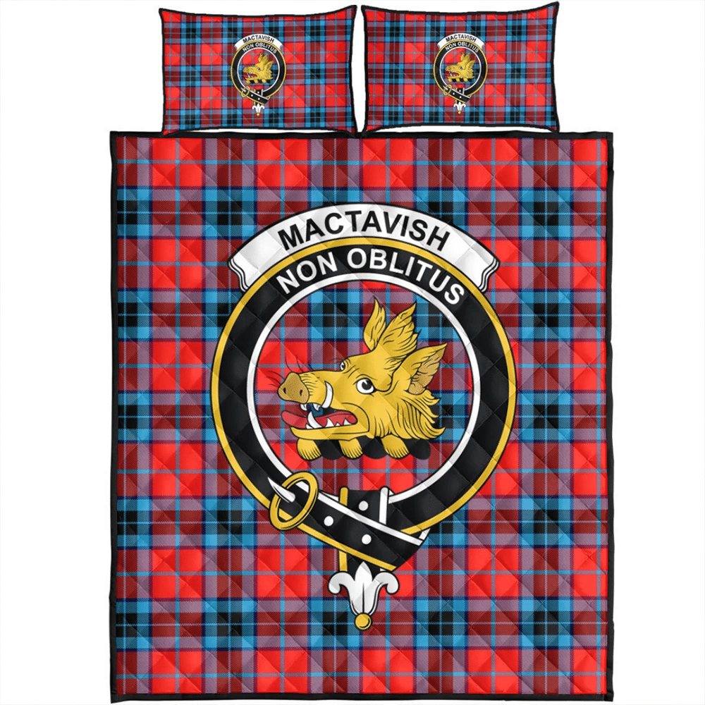 MacTavish Modern Tartan Classic Crest Quilt Bed Set