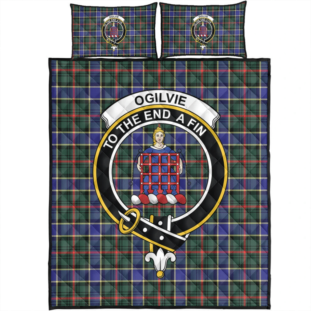 Ogilvie of Airlie Ancient Tartan Classic Crest Quilt Bed Set