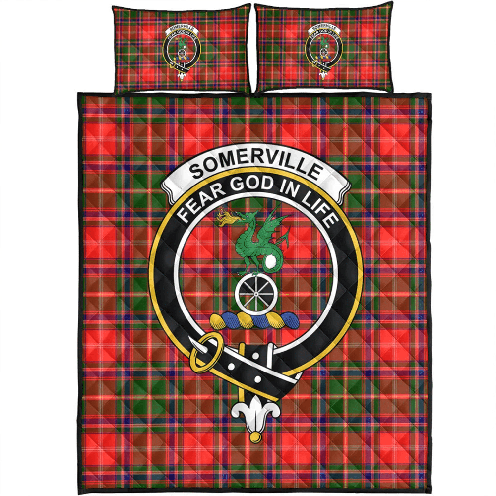 Somerville Modern Tartan Classic Crest Quilt Bed Set