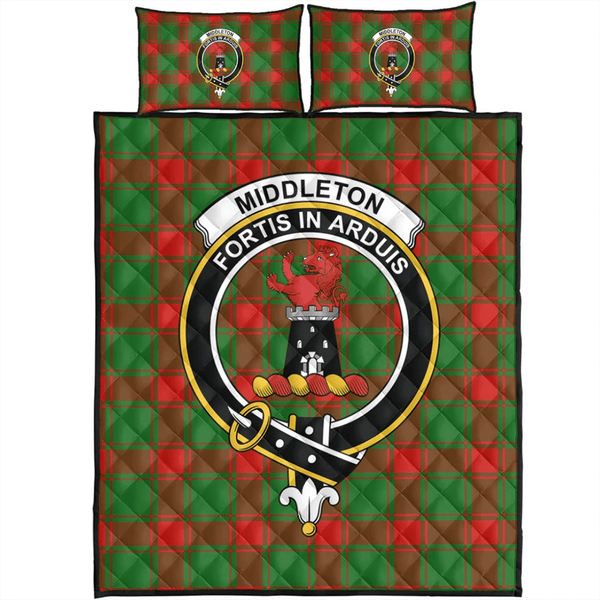 Middleton Modern Tartan Classic Crest Quilt Bed Set