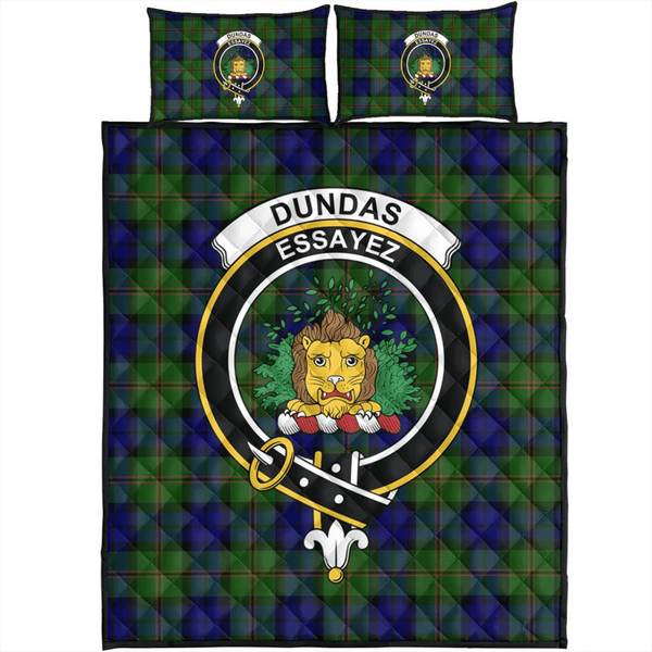 Dundas Modern 02 Tartan Classic Crest Quilt Bed Set