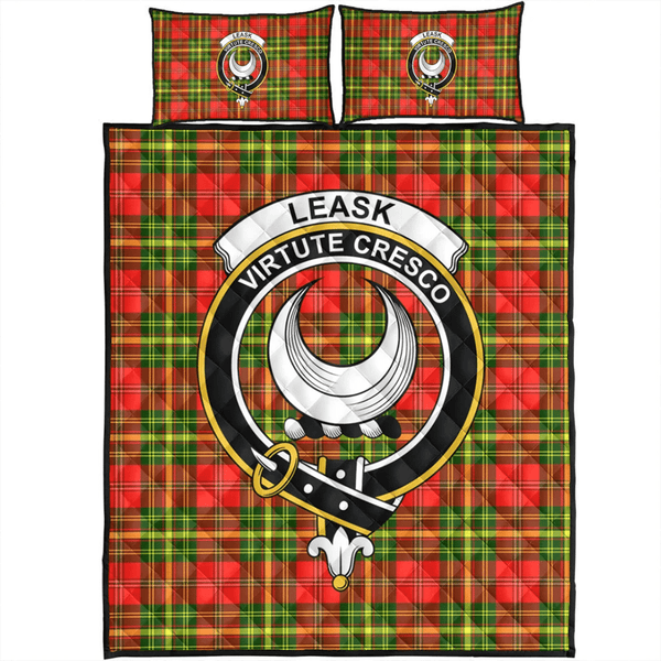 Leask Tartan Classic Crest Quilt Bed Set