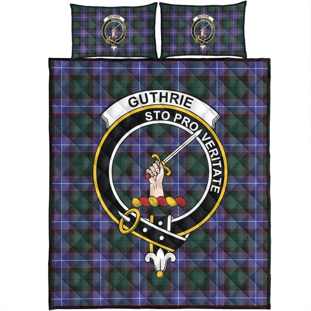 Guthrie Modern Tartan Classic Crest Quilt Bed Set