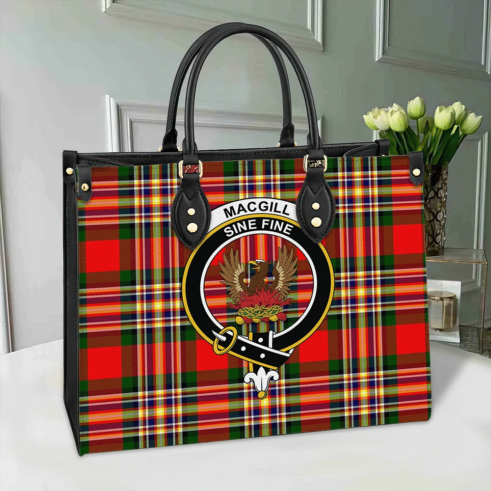 MacGill Modern Tartan Classic Crest Leather Bag