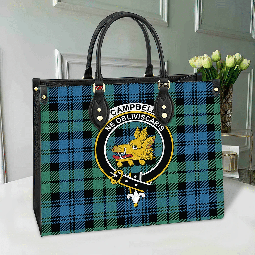 Campbell Ancient 01 Tartan Classic Crest Leather Bag