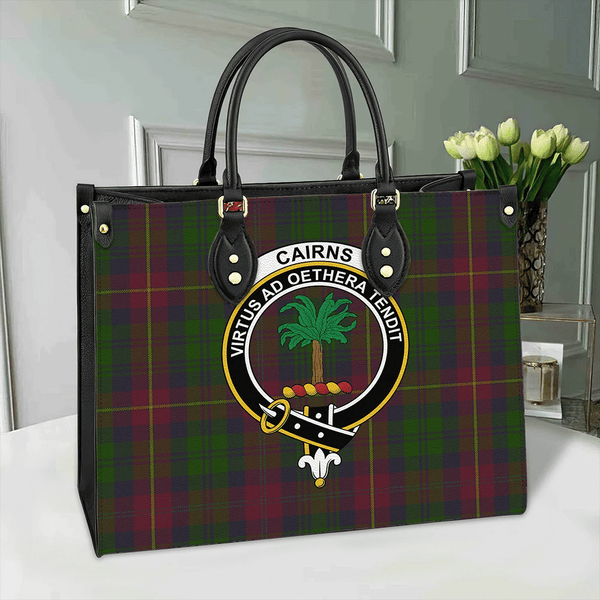 Cairns Tartan Classic Crest Leather Bag