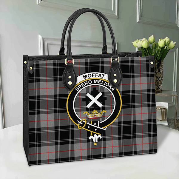 Moffat Modern Tartan Classic Crest Leather Bag