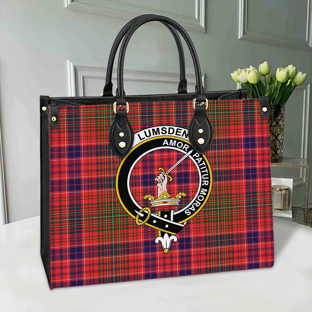 Lumsden Modern Tartan Classic Crest Leather Bag