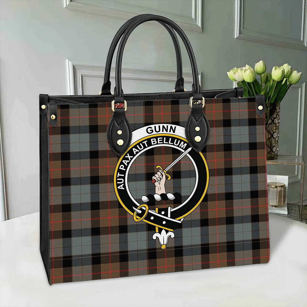 Gunn Weathered Tartan Classic Crest Leather Bag