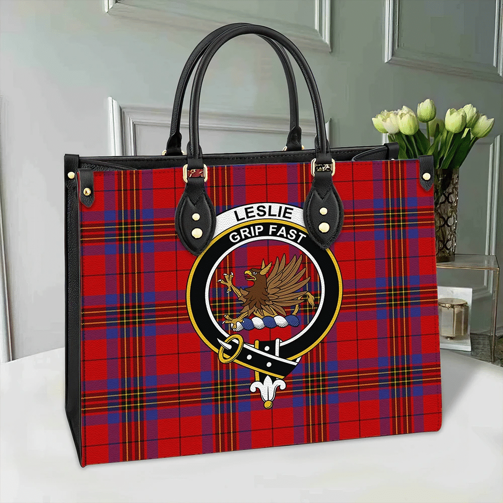 Leslie Modern Tartan Classic Crest Leather Bag