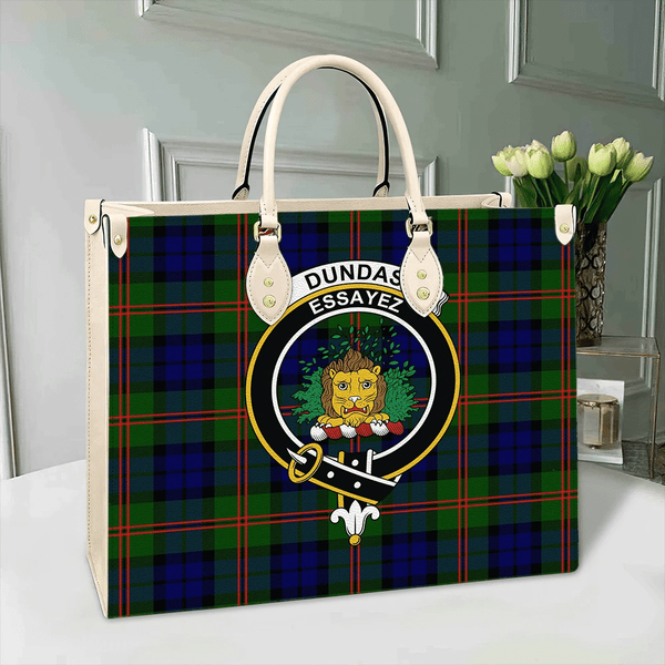 Dundas Modern Tartan Classic Crest Leather Bag