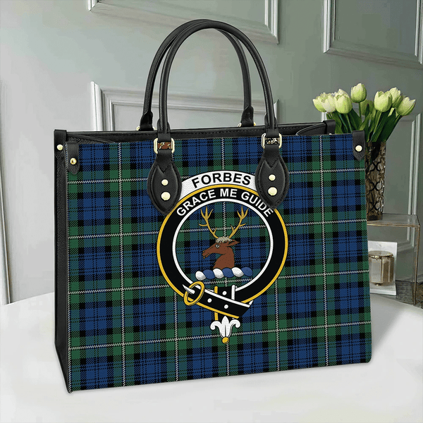 Forbes Ancient Tartan Classic Crest Leather Bag