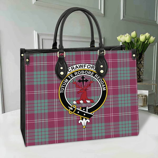 Crawford Ancient Tartan Classic Crest Leather Bag