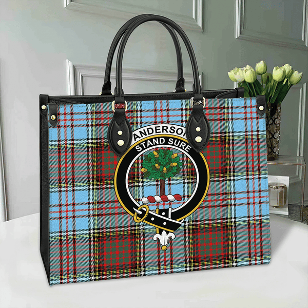 Anderson Ancient Tartan Classic Crest Leather Bag