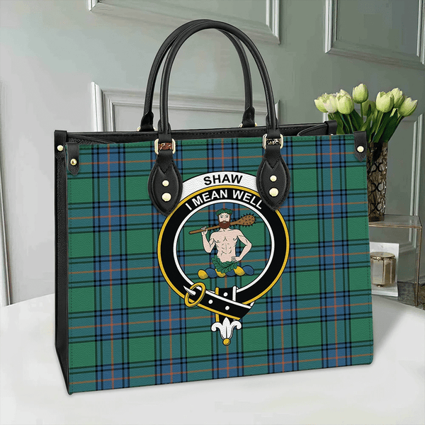 Shaw Ancient Tartan Classic Crest Leather Bag