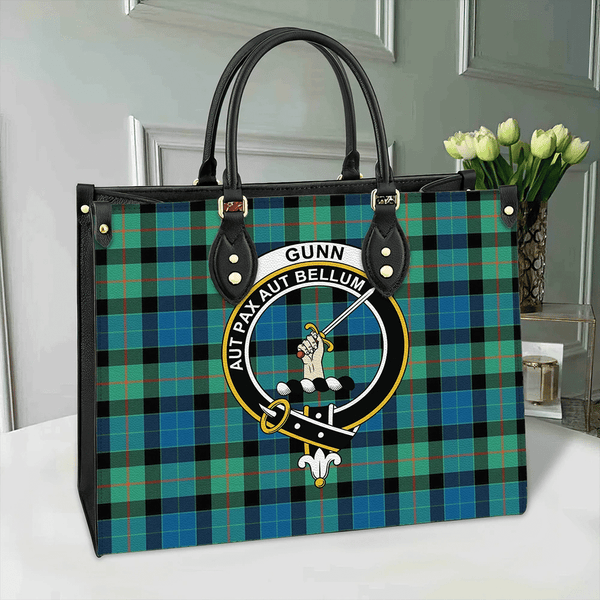 Gunn Ancient Tartan Classic Crest Leather Bag