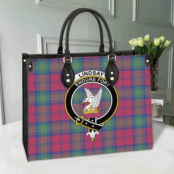 Lindsay Ancient Tartan Classic Crest Leather Bag