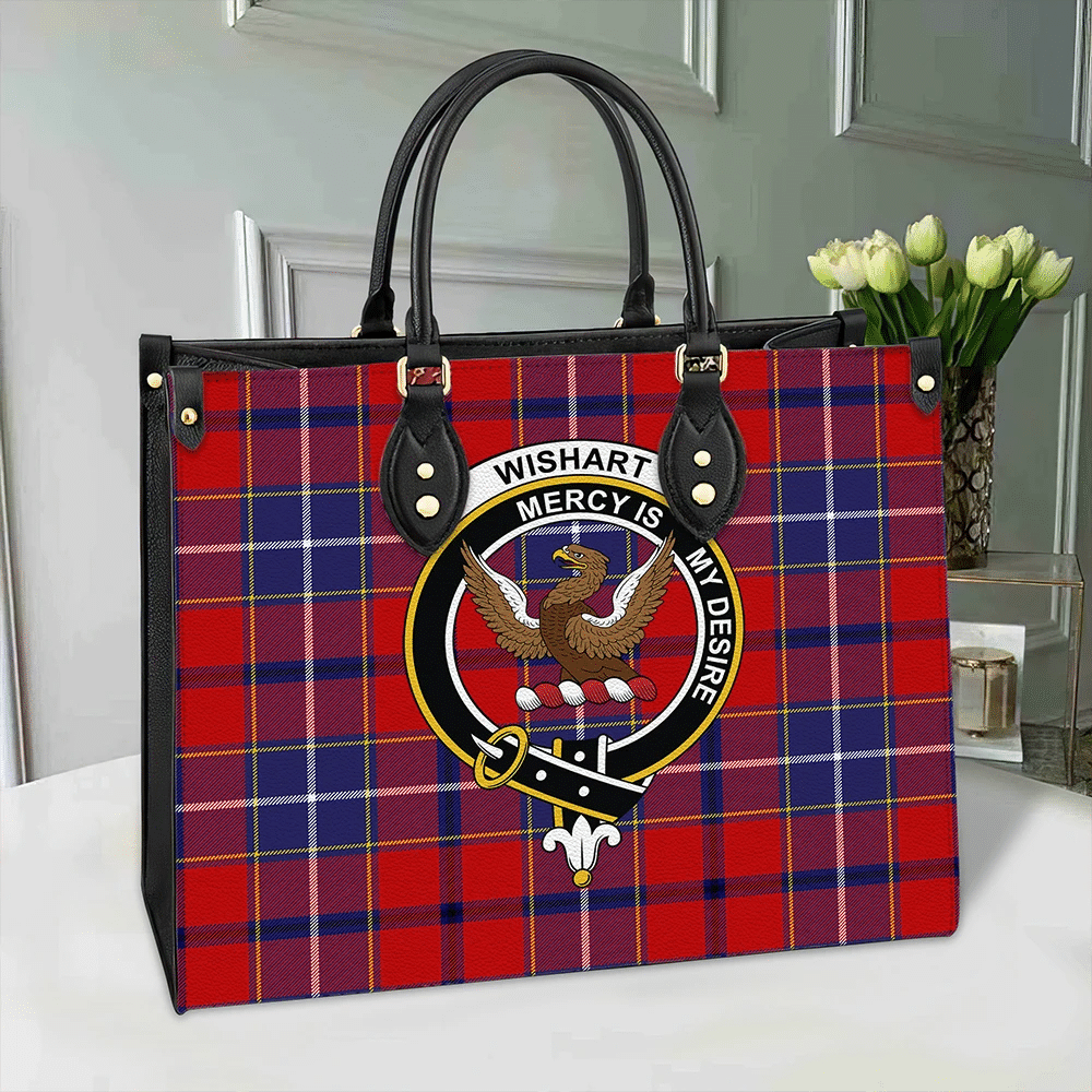 Wishart Dress Tartan Classic Crest Leather Bag