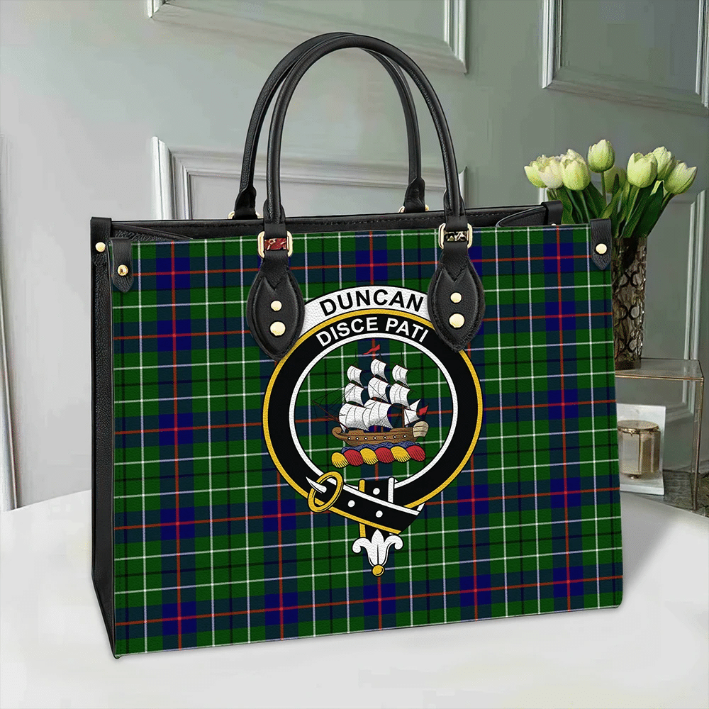 Duncan Modern Tartan Classic Crest Leather Bag