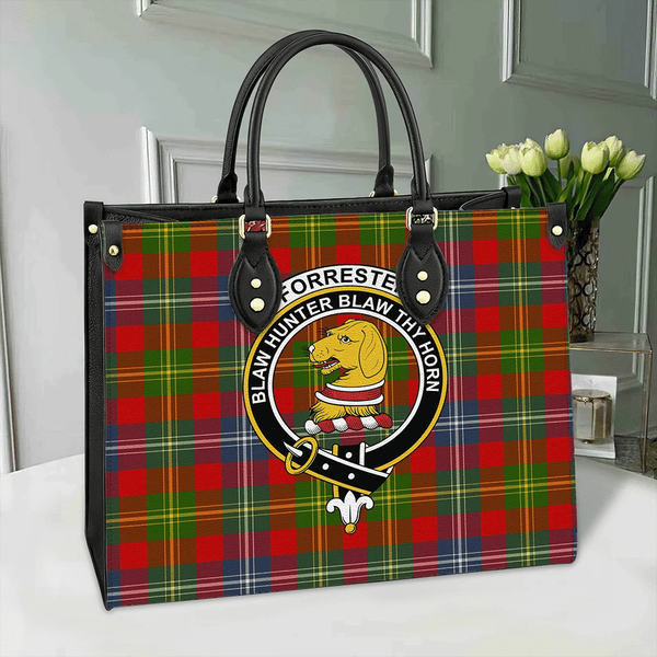 Forrester Tartan Classic Crest Leather Bag