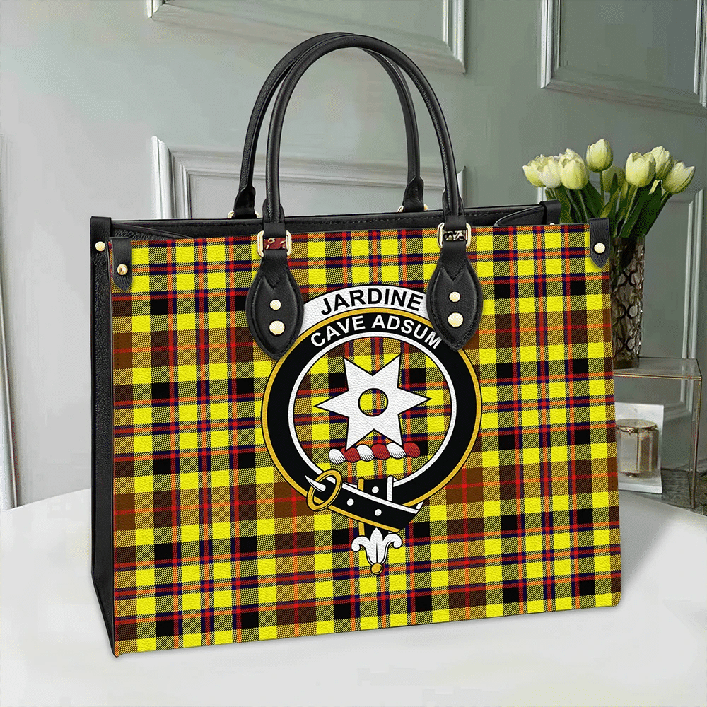 Jardine Tartan Classic Crest Leather Bag