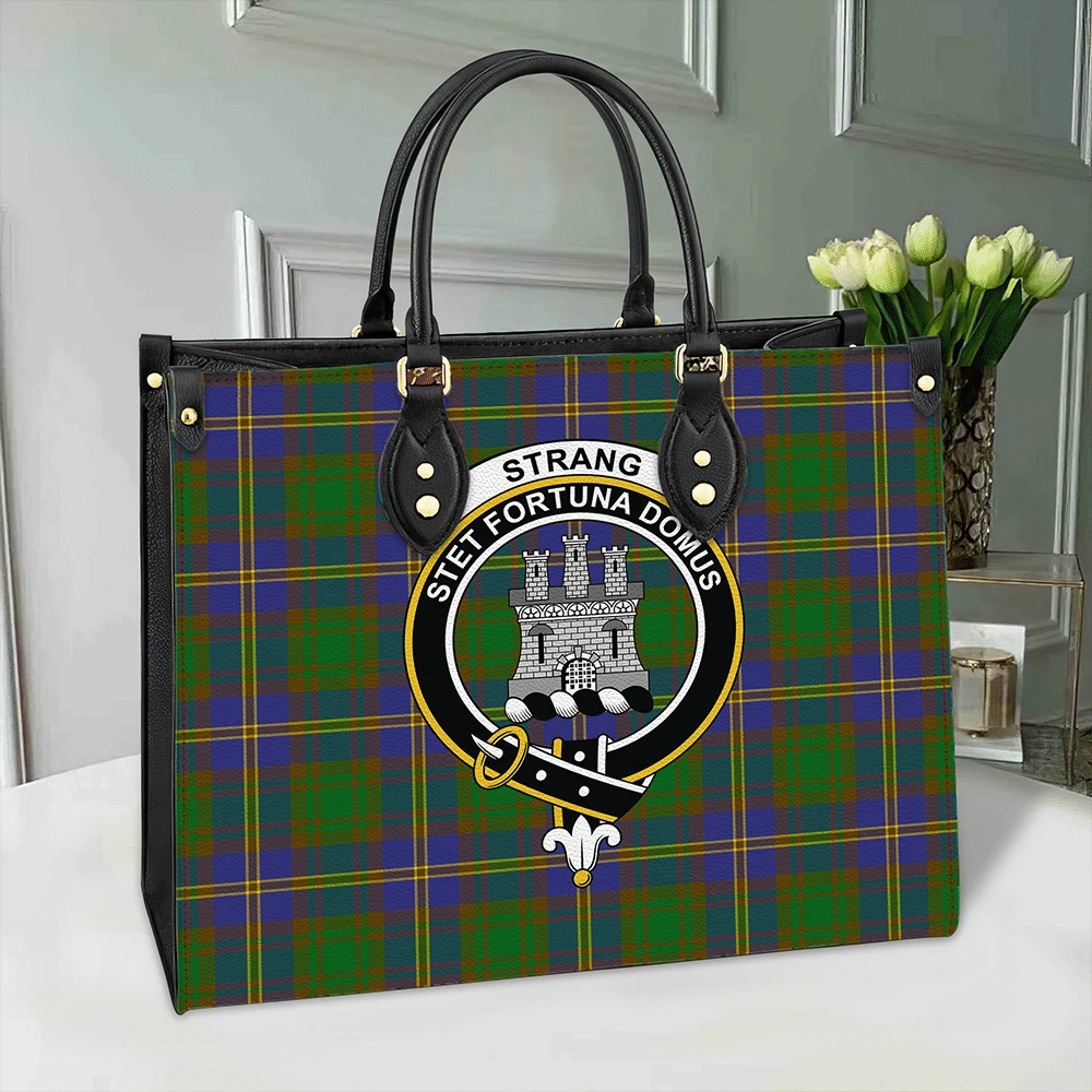 Strange of Balkaskie Tartan Classic Crest Leather Bag