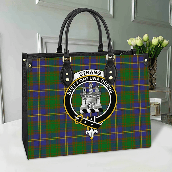 Strange of Balkaskie Tartan Classic Crest Leather Bag