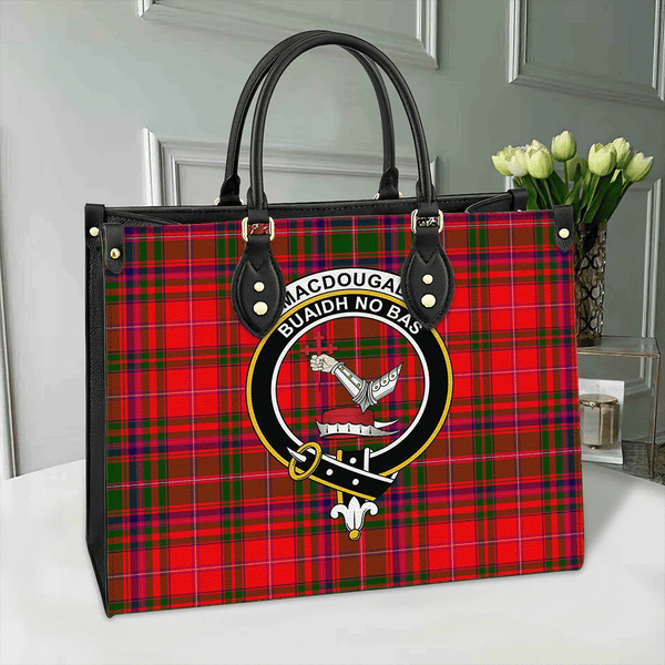 MacDougall Modern Tartan Classic Crest Leather Bag