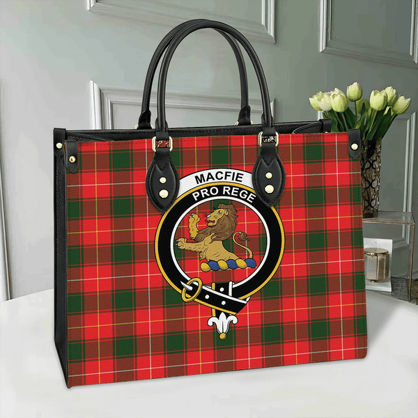 MacFie Tartan Classic Crest Leather Bag