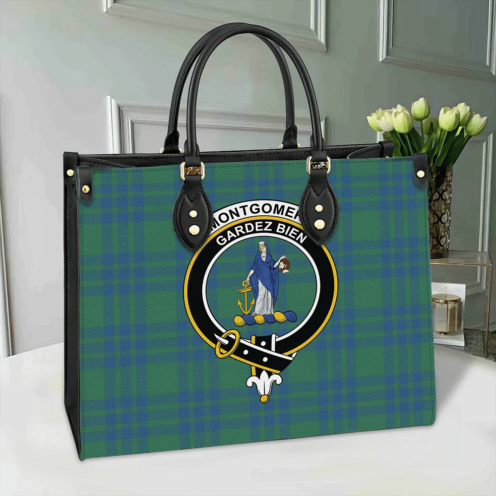 Montgomery Ancient Tartan Classic Crest Leather Bag