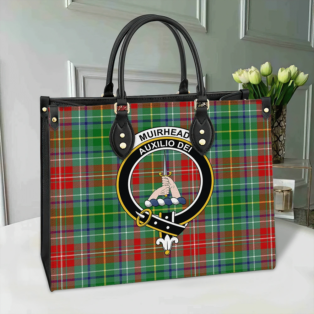 Muirhead Tartan Classic Crest Leather Bag