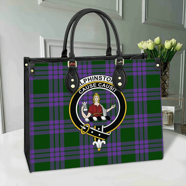 Elphinstone Tartan Classic Crest Leather Bag