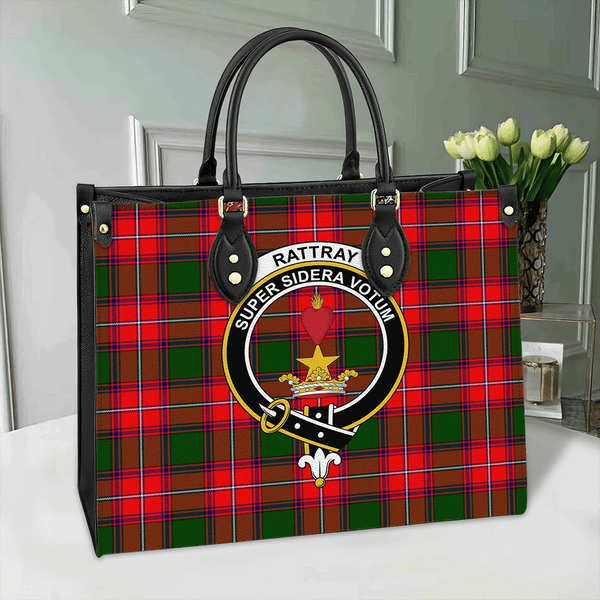 Rattray Modern Tartan Classic Crest Leather Bag