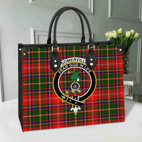 Somerville Modern Tartan Classic Crest Leather Bag