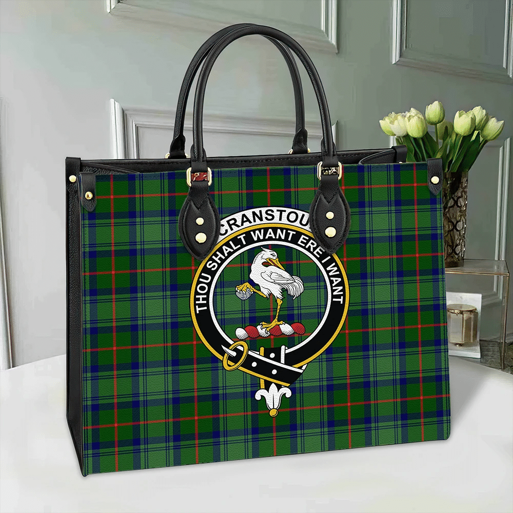 Cranstoun Tartan Classic Crest Leather Bag