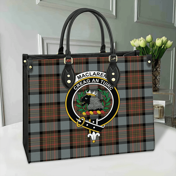 MacLaren Weathered Tartan Classic Crest Leather Bag