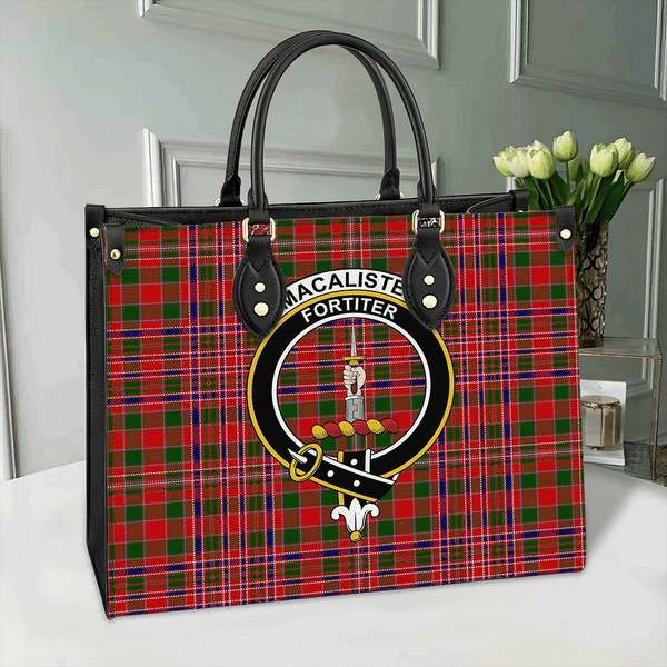 MacAlister Modern Tartan Classic Crest Leather Bag