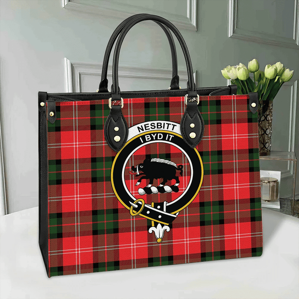 Nesbitt Modern Tartan Classic Crest Leather Bag