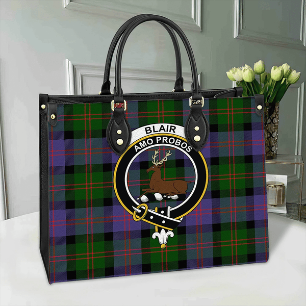 Blair Modern Tartan Classic Crest Leather Bag