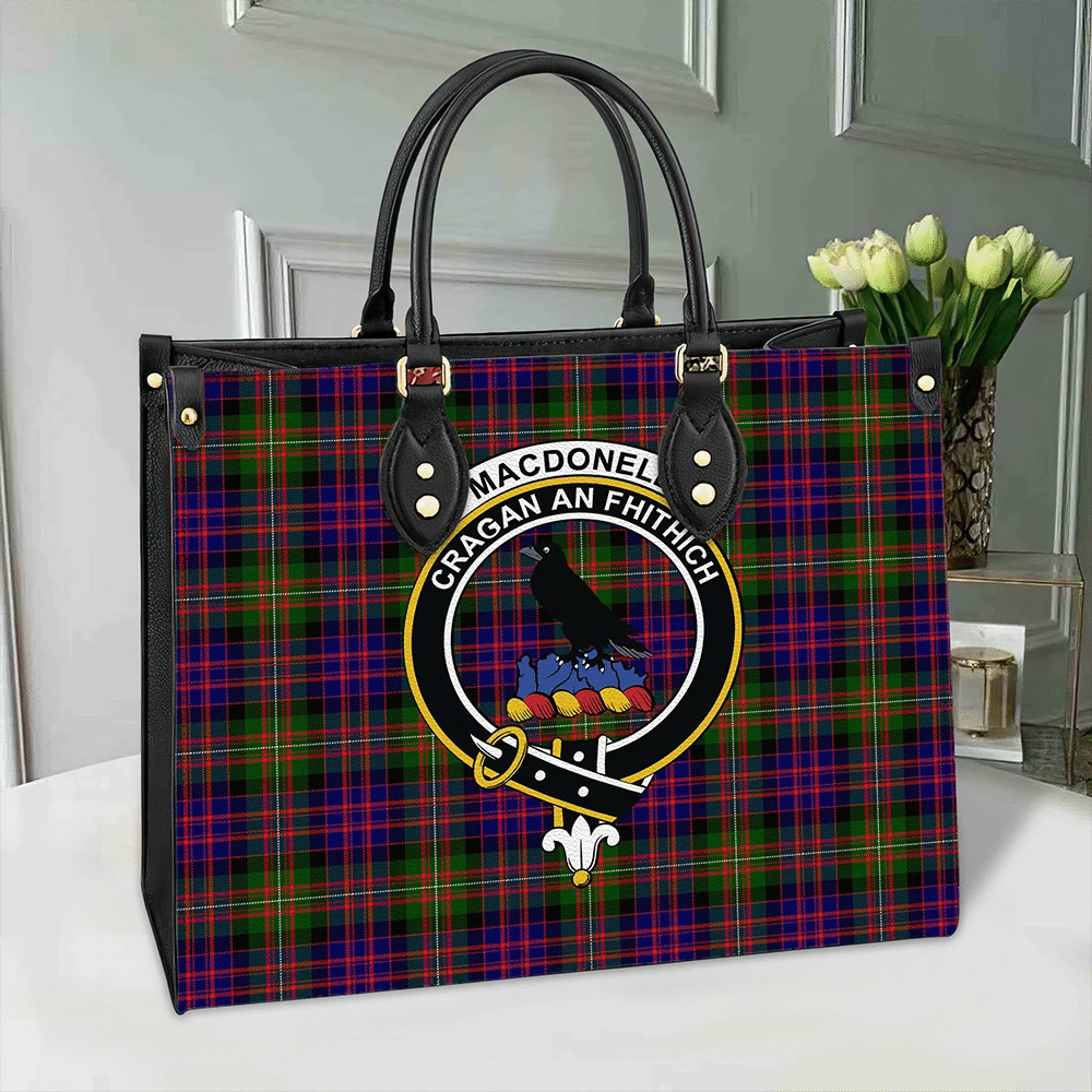 MacDonnell of Glengarry Modern Tartan Classic Crest Leather Bag