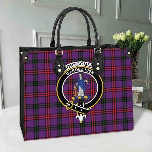 Montgomery Modern Tartan Classic Crest Leather Bag