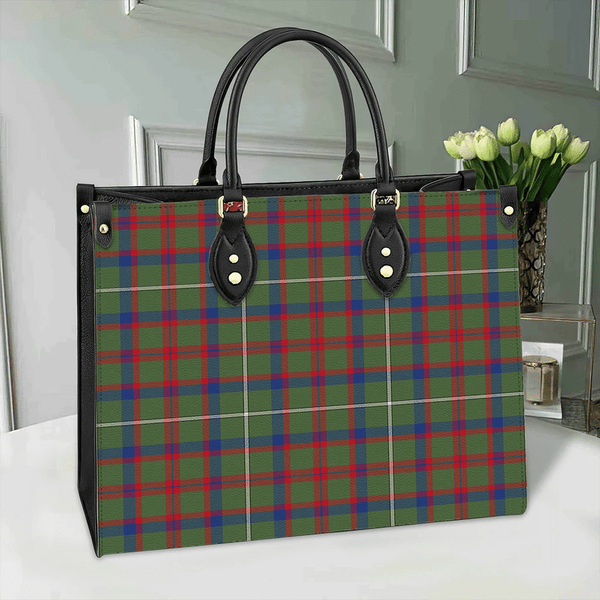 Shaw Green Modern Tartan Classic Leather Bag