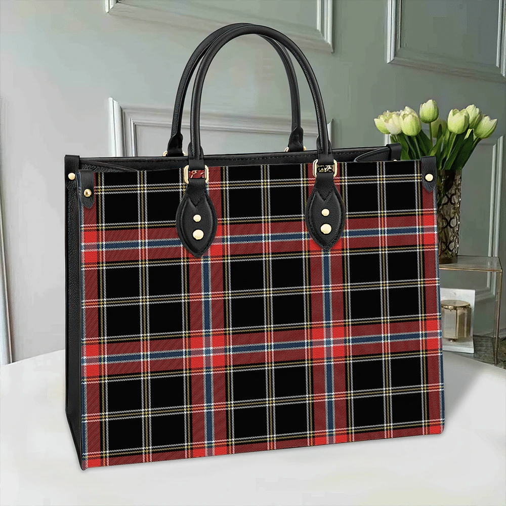 Norwegian Night Tartan Classic Leather Bag