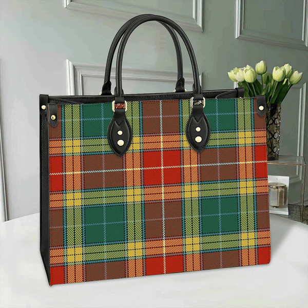 Buchanan Old Set Weathered Tartan Classic Leather Bag