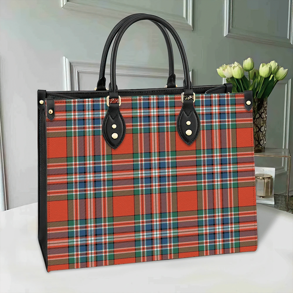 MacFarlane Ancient Tartan Classic Leather Bag