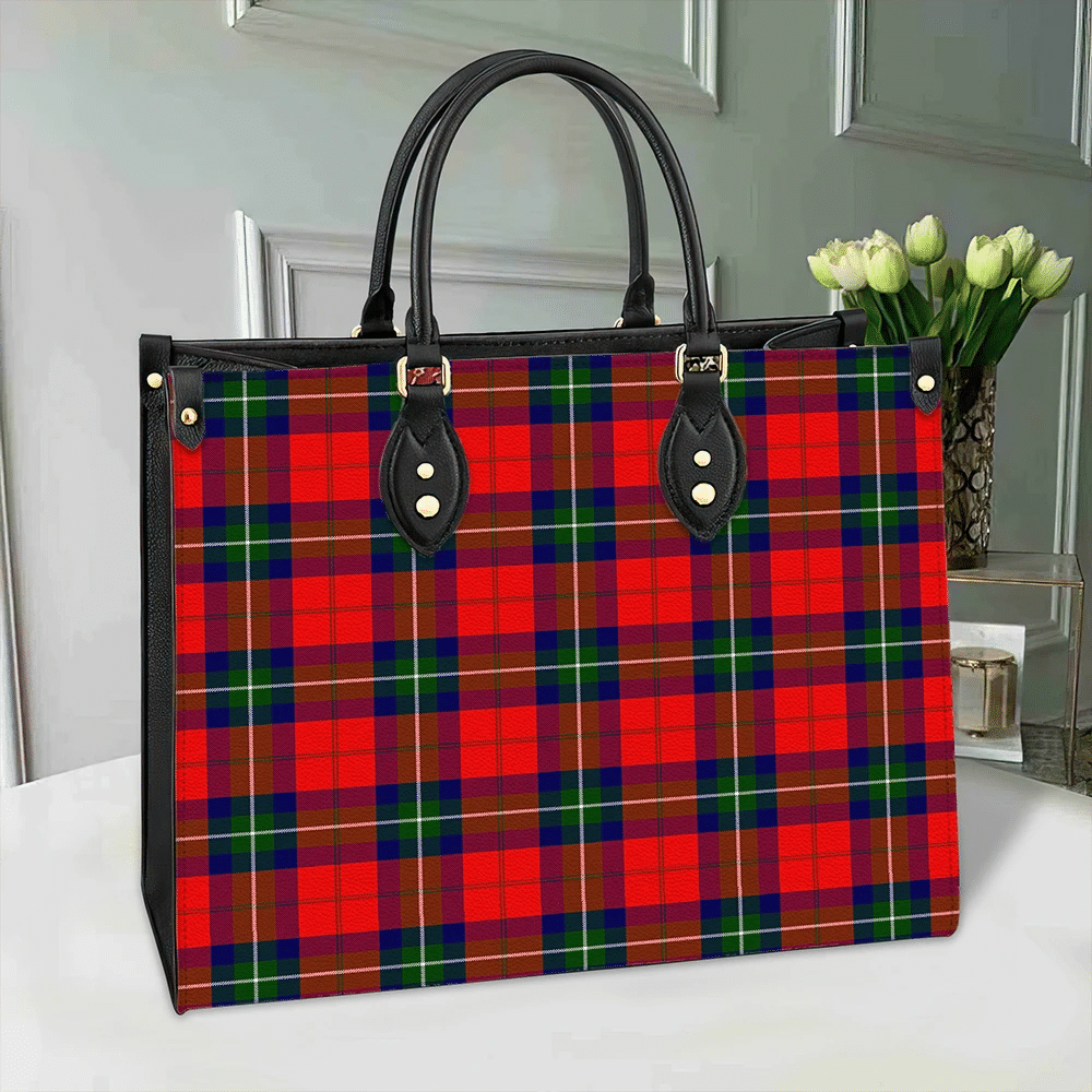 Ruthven Modern Tartan Classic Leather Bag